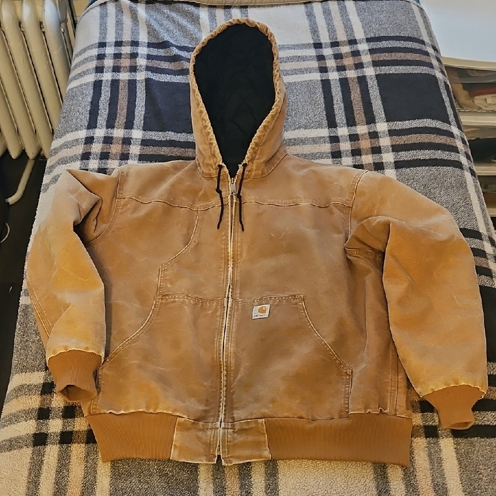 Vintage Carhartt Tan Hooded Active Jacket